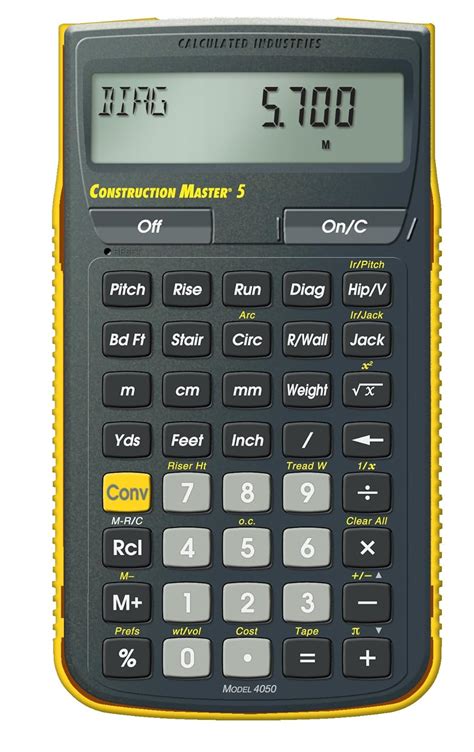 calculated industries advanced construction math calculator  ebay