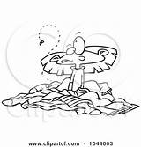Laundry Pile Stinky Clip Girl Royalty Outline Illustration Cartoon Rf Toonaday Clipart sketch template