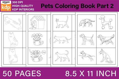 pets coloring book part  graphic  breakingdots creative fabrica