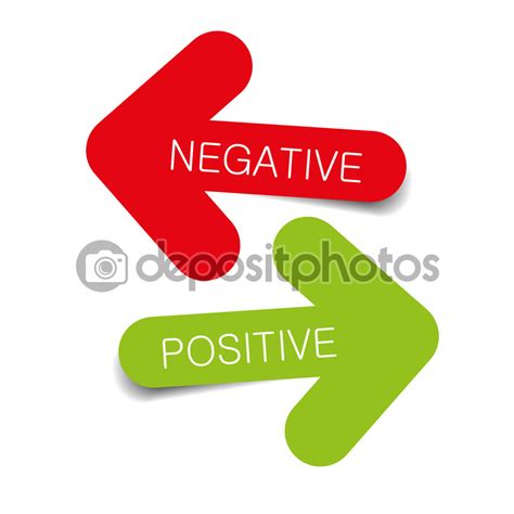 flechas de la ilustracion positivo negativo archivo imagenes