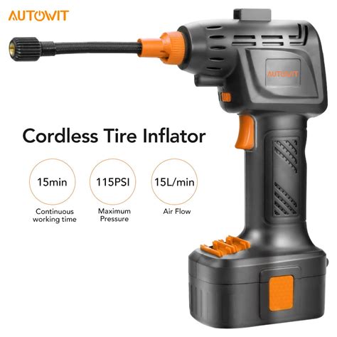 autowit cordless tire inflator portable handheld air compressor walmartcom