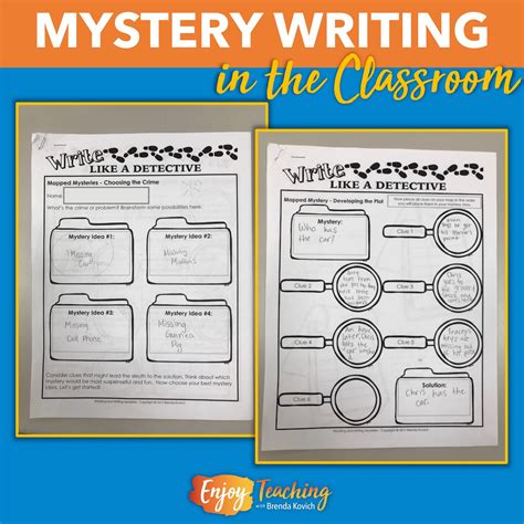 mystery writing activities  kids