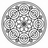 Mandala Mandalas Easy Coloring Flower Circles Pages Simple Kids Patterns Different Forming Spiritual Coloriage Adults Kind Color Zen Circle Colorier sketch template