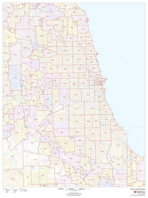 Chicago Illinois Zip Codes Map