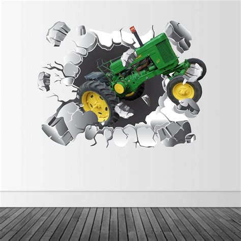 green tractor wall decal tractor decal busting wall decal infinite graphics vinyl wall