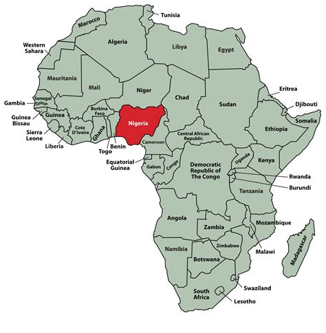 map  nigeria  africa map  africa