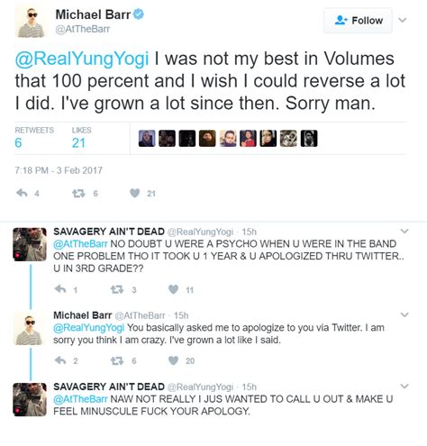 volumes feud with ex vocalist on twitter allege drug problems
