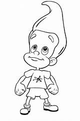 Jimmy Neutron Coloring Pages Sketch Color Print Cartoon Cartoonbucket Drawings Kids Children Characters Funny Book Clipart Sketches Gif Cartoons Fun sketch template
