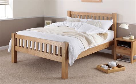 silentnight ayton solid oak wooden bed frame king size