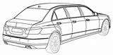 Limousine Cars sketch template