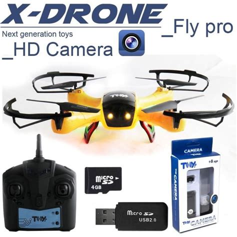 toy lab  drone fly pro avec camera hd ghz jaune  noir achat vente drone soldes