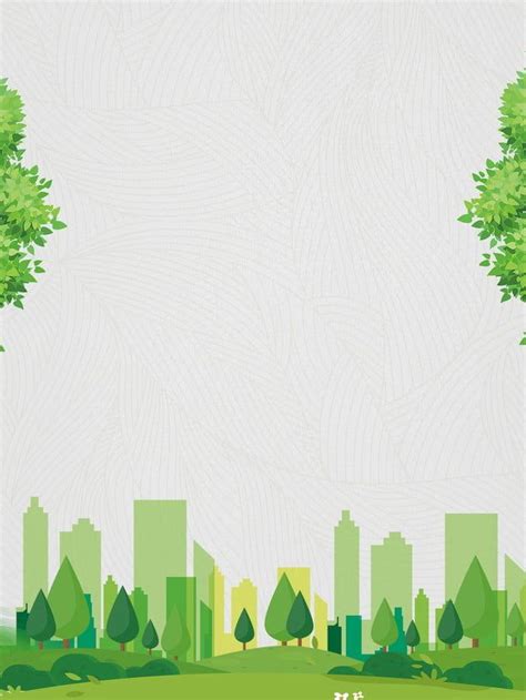 Handgemaltes Grünes Hintergrundmaterial Der Umweltzivilisationsstadt
