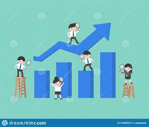 business people with graph data analysis concept stock vector