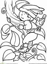 Jack Beanstalk Coloring Fairy Pages Bean Tale Tales Color Preschool Nursery Rhymes Clipart Drawing Traditional Crafts Theme Worksheet Feijão Sheets sketch template