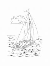 Coloring Segelboot Kostenlos Ausdrucken sketch template