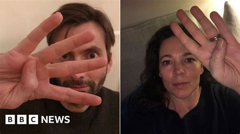 tennant and colman support selfie mental health campaign bbc news