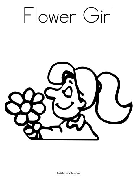 flower girl coloring page twisty noodle