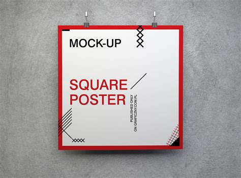 hanging vertical square horizontal poster mockup psd set good mockups