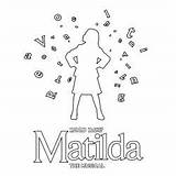 Matilda Colouring Musical Sheets sketch template