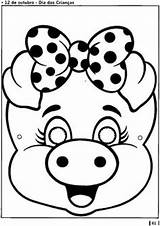 Porco Porquinho Mascaras Porquinha Antifaz Porquinhos Animais Máscara Pintar Masks Pigs Carnaval Blocks Quilt Fazenda Caretas Ovelha Dedoche Sponsored sketch template