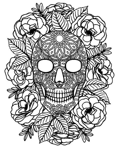 sugarskull colouring adult coloring pages  ios app scary