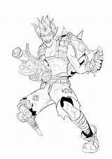 Junkrat Overwatch Chacal Frag Genji Launcher Heros Imprimer Line Zenyatta Lineart sketch template