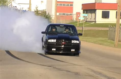video  wicked twin turbo  shows   proper burnout chevy hardcore