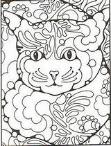 Coloring Desenhos Pages Adultos Zentangle Para Mandala Cat Printable sketch template