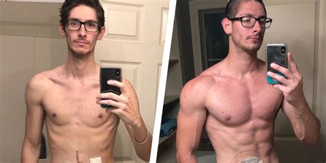 this skinny guy gained 48 pounds and built a 6 pack in just 7 months