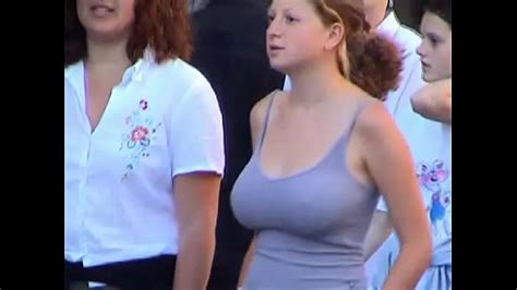 a guy asks this busty teen for the time great candid