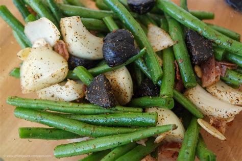 grilled green beans and black garlic grilling outdoor recipes powered