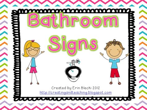 bathroom signs  creating teaching