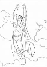 Superman Coloring Pages Flying Printable Super Kids Hero Para Colorear Dibujos sketch template