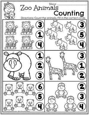 preschool zoo theme planning playtime preschool math worksheets