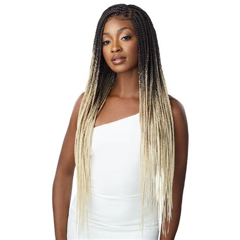 Outre Synthetic Pre Braided 13x4 Lace Frontal Wig Knotless Square Part