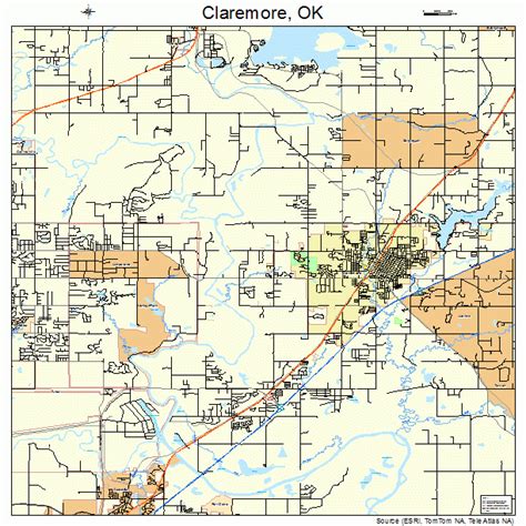 Claremore Oklahoma Street Map 4014700