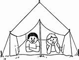 Tent Coloring Camping Kids Drawing Color Pages Draw Circus Getdrawings Printable Tents Print Getcolorings Wecoloringpage sketch template