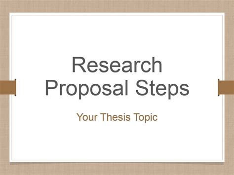 research proposal steps powerpoint   template