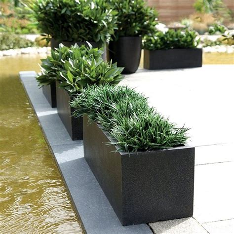 beautify  home outdoor   beautiful planter ideas outdoor planters rectangular
