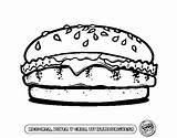 Hamburguesa Burger Hamburger Colorear Hamburguesas Cheeseburger Crea Zeichnen Disegno Patatine Imagui sketch template