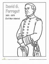 Hispanic Farragut Soldier Americans Hispanics Admiral Getcolorings Sheets sketch template
