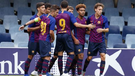 football barcelona secure  position  uefa youth league group marca  english