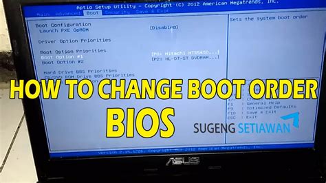 change boot order changing boot priority  bios youtube