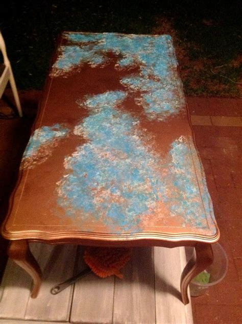 hometalk faux azul copper table top tutorial