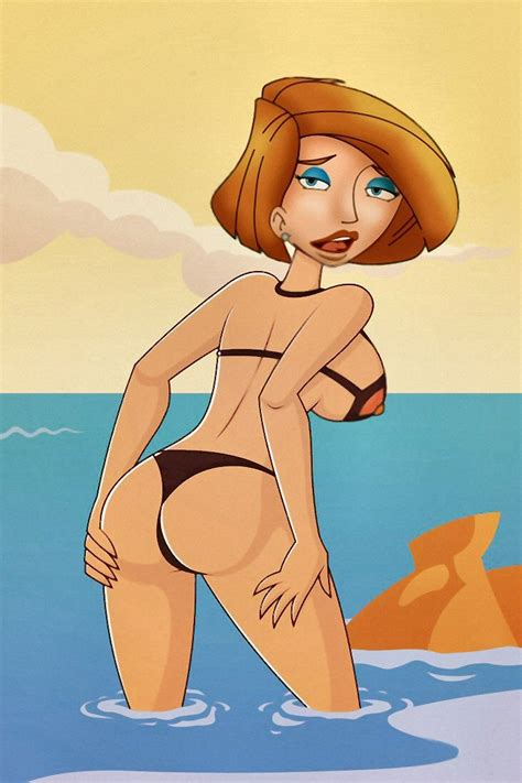 Rule 34 Ann Possible Bikini Cutout Black Bikini Blue Eyes Disney