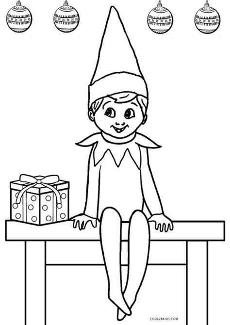 santa elves coloring pages printable