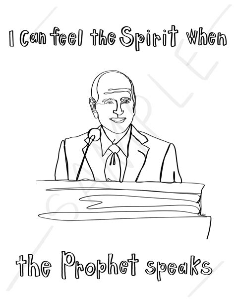 lds prophet coloring page etsy uk