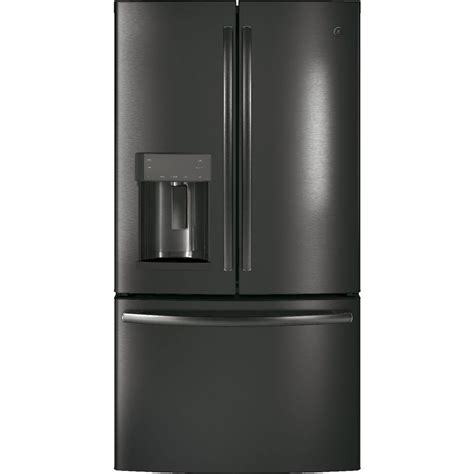 ge  cu ft counter depth french door refrigerator  black stainless steel gyehblts