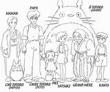 Totoro Coloring Ghibli Neighbor Pages Studio Character Sheets Printable Drawing Characters Model Dessin Coloriage Animation Mon Voisin Book Anime Miyazaki sketch template