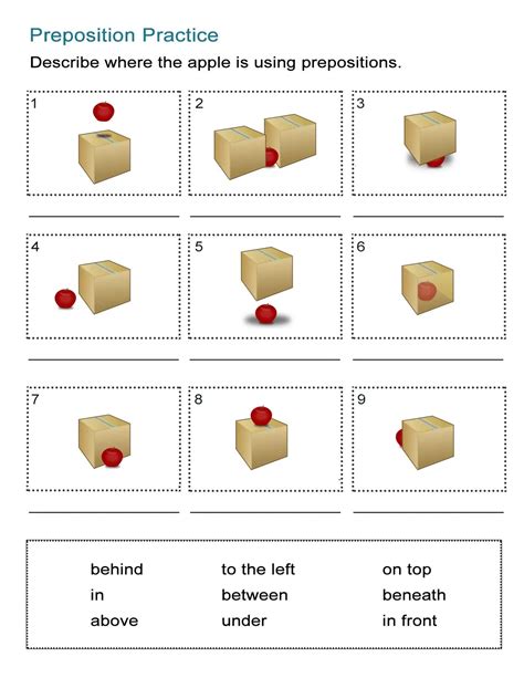 efl prepositions worksheet preposition worksheets